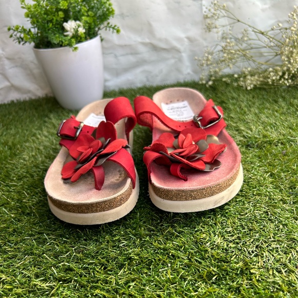 Mephisto Helen Flower Red Nubuck Comfort Sandal Women's sizes 38 US8 gently used - Picture 11 of 16